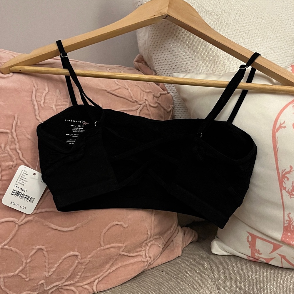 NWT Free People Intimately Love Your Way Longline Bralette in Black - Picture 9 of 10